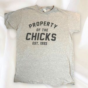 Property of the Chicks EST. 1995 Gray Graphic Tshirt